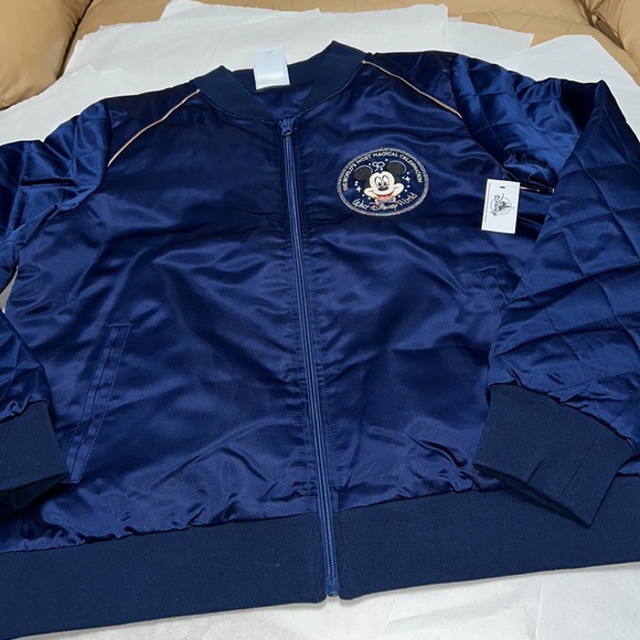 UNISEX Disney Parks Mickey Mouse 50th Anniversary Collection Bomber Jacket - Picture 3 of 14